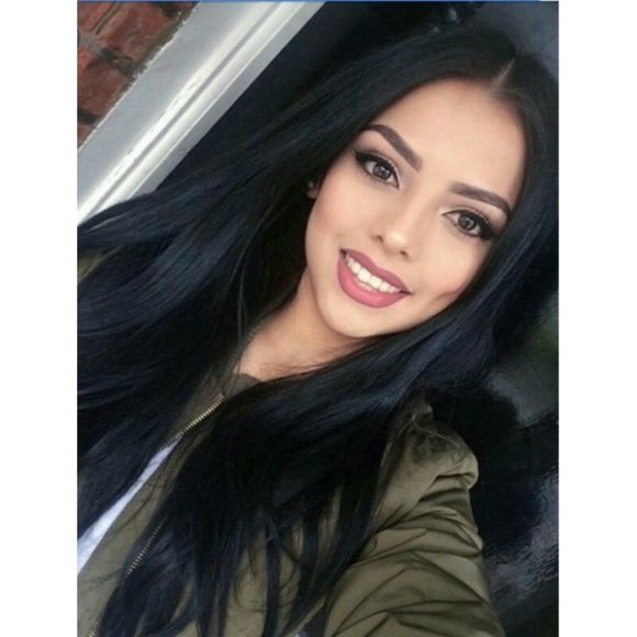 Natural Straight Middle Part Lace Front Wig